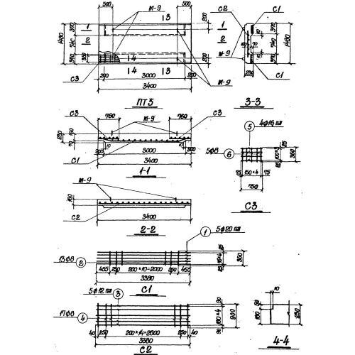 Плиты перекрытий ПТ 5 и