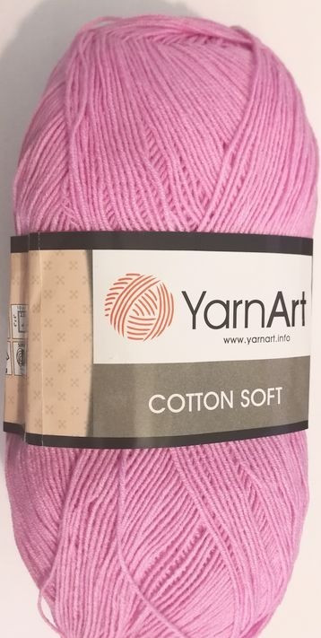 Пряжа YarnArt Cotton Soft цвет 20 розовый