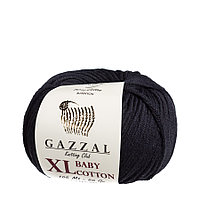 Пряжа Gazzal Baby Cotton XL 3433 чёрный