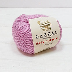 Пряжа Gazzal Baby Cotton цвет 3422 сухая роза