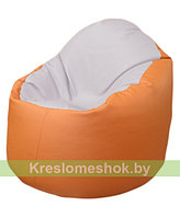 Кресло мешок Bravо (белый-оранжевый)