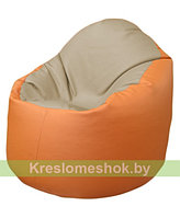 Кресло мешок Bravо (бежевый-оранжевый)
