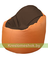 Кресло мешок Bravо (шоколад-оранжевый)