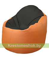 Кресло мешок Bravо (черный-оранжевый)