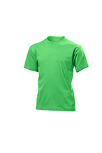 Детская зеленая футболка из хлопка . Для нанесения логотипа