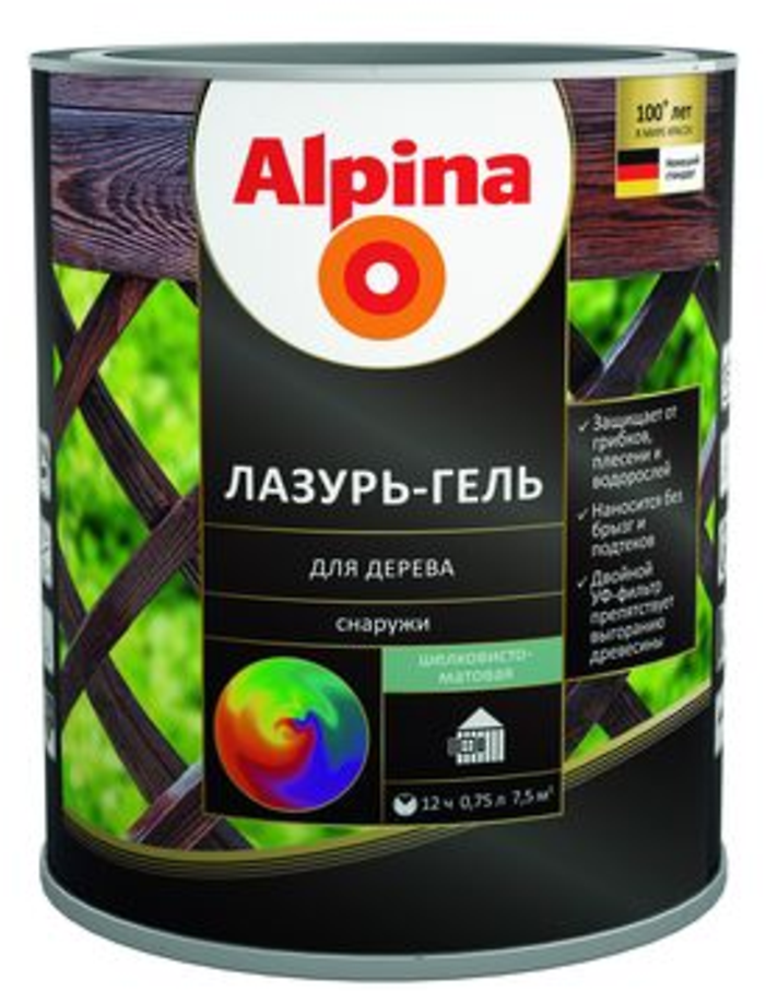 Лазурь-гель для дерева Alpina бесцветная 10 л./8.5 кг. - фото 1 - id-p98160706