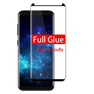 Противоударное защитное стекло с полным клеем Full Glue Cover 0.3m черное для Samsung G965 Galaxy S9 Plus - фото 2 - id-p98161228