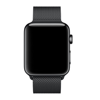 Ремешок металлический Milanese Loop черный для Apple Watch Series 49/45/44/42mm - фото 1 - id-p98161234