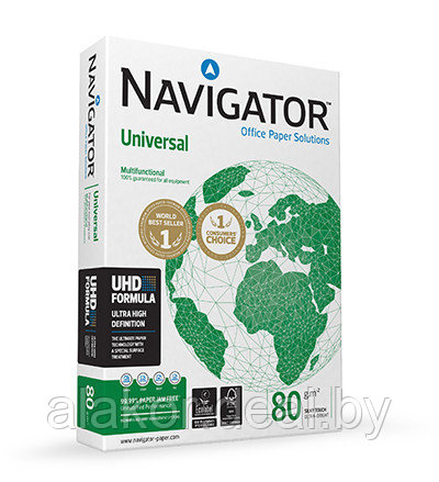 Бумага "Navigator Universal", А4, 80г/м2, класс А+, 500листов - фото 1 - id-p98166161