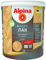 Лак для паркета и полов Alpina Аква глянцевый 10л./10 кг.