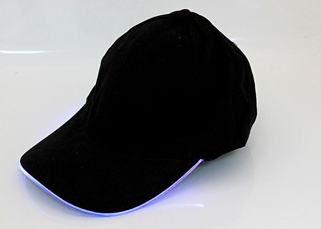 Бейсболка кепка SiPL с LED подсветкой Черная
