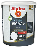 Эмаль белая глянцевая Alpina Аква 2,5 л./ 3,05 кг.