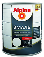 Эмаль универсальная белая глянцевая Alpina 2,5 л./ 2,78 кг.