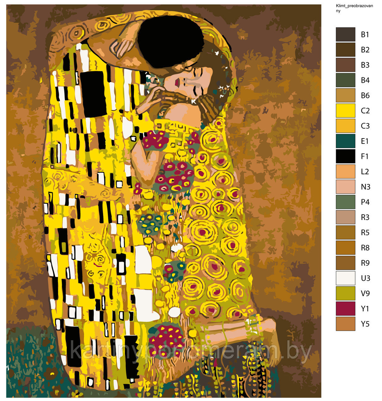 Картина по номерам, 80 x 100, ARTH-Klimt - фото 1 - id-p98218732