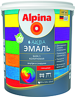 Эмаль колеруемая шелковисто-матовая База 1 Alpina Аква 2,5 л./ 3,05 кг