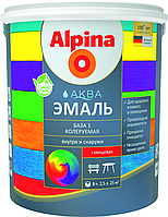 Эмаль колеруемая шелковисто-матовая База 3 Alpina Аква 2,35 л./ 2,51 кг.