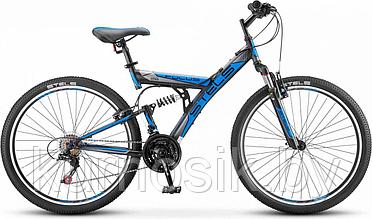Велосипед STELS Focus V 26" 18-sp V030 Чёрный/синий