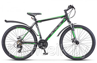 Велосипед Stels Navigator-620 MD 26” V010 14", антрацитовый-зеленый
