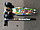 Самокат maxi ПРИНТ, графити 4108 RS Maxi Print Scooter 009 ШИРОКИЕ, светящиеся колеса, регулируемая ручка , фото 2