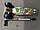 Самокат maxi ПРИНТ, графити 4108 RS Maxi Print Scooter 009 ШИРОКИЕ, светящиеся колеса, регулируемая ручка , фото 3