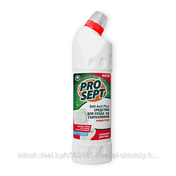 Средство для сантехники Prosept Bath Acid+ 1л усиленного действия, концентрат, 113-1, РФ