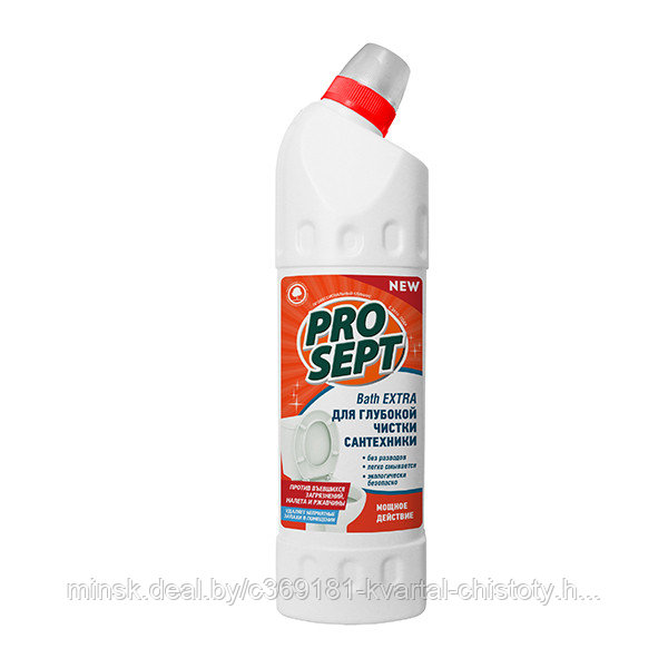 Средство для сантехники Prosept Bath Extra 1л Экстрасильное от ржавчины (кислотное,гель), 110-1 РФ