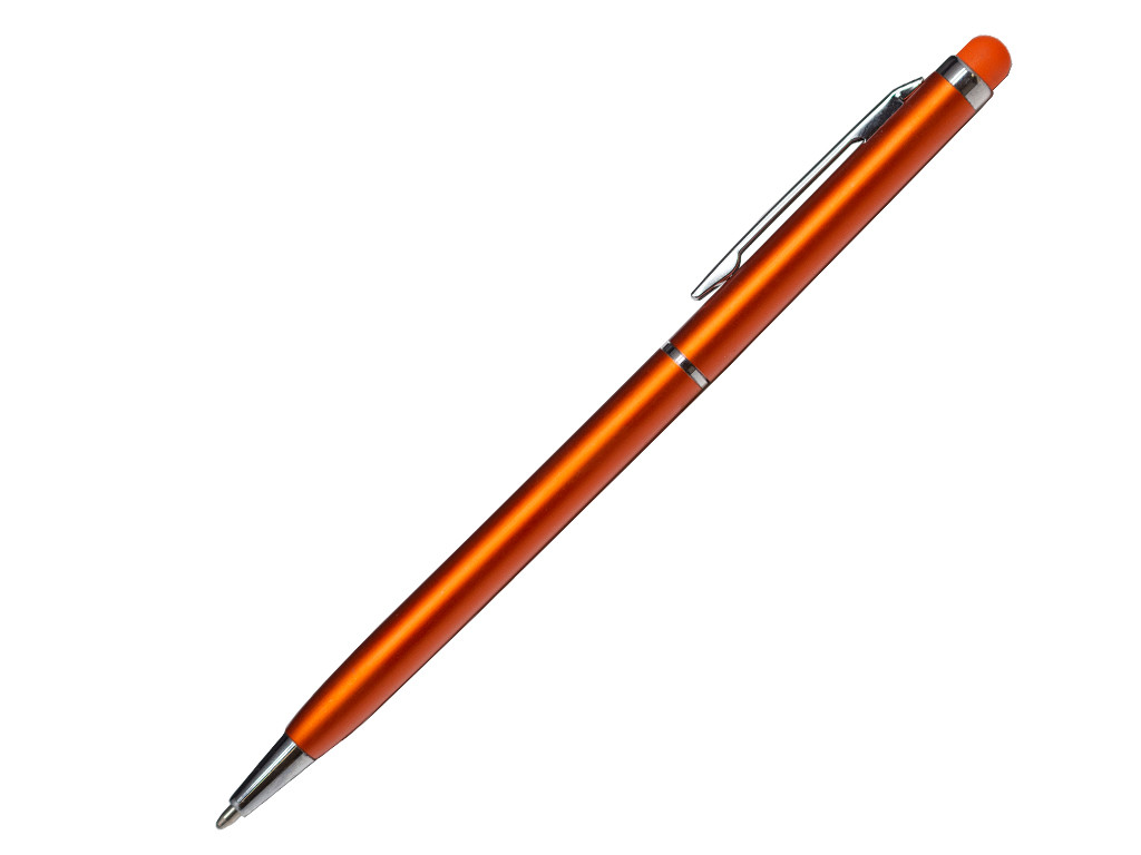 Ручка шариковая, СЛИМ СМАРТ, металл, оранжевый/серебро