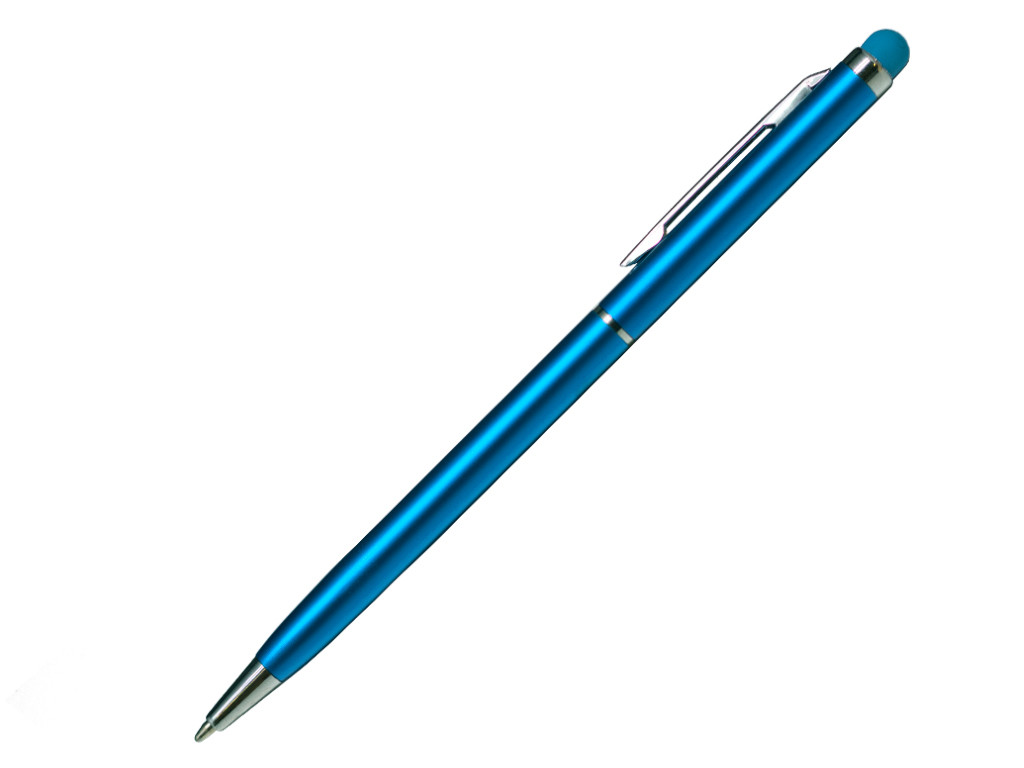 Ручка шариковая, СЛИМ СМАРТ, металл, голубой/серебро