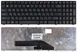Клавиатура для ноутбука Asus K50, K60, K70, черная, с рамкой