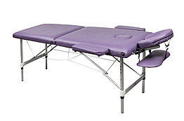 Складной 2-х секционный алюминиевый массажный стол RS BodyFit, фиолетовый
