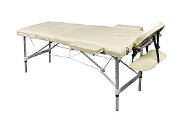 Складной 3-х секционный алюминиевый массажный стол RS BodyFit, бежевый