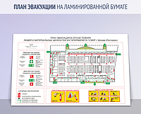 План эвакуации при пожаре (бумага в ламинации)