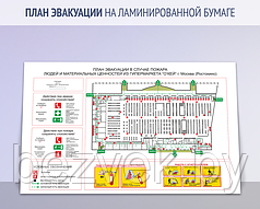 План эвакуации при пожаре (бумага в ламинации)