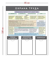 Стенд "Охрана труда", 3 кармана