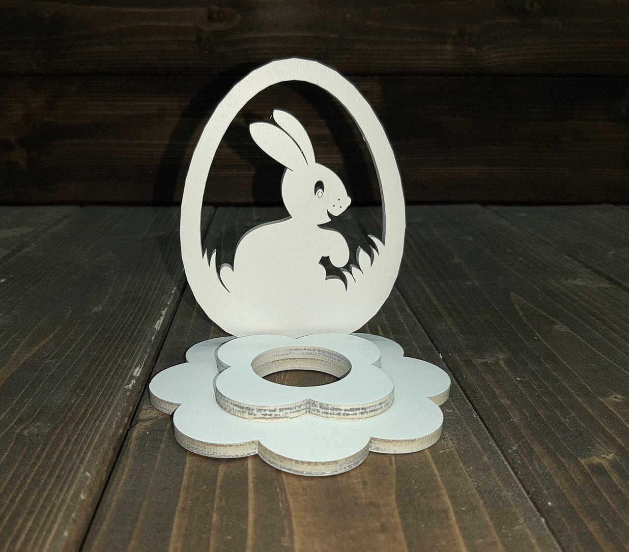 Подставка пасхальная на 1 яйцо "Зайчик", цвет: белый - фото 1 - id-p98337435