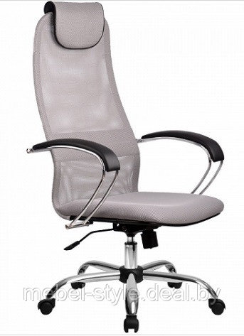 Кресло BK-8 Chrome для работы в офисе и дома, стул BK-8 CH ткань сетка красная - фото 7 - id-p98335765