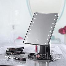 Зеркало настольное для макияжа с подсветкой SiPL черное (L), фото 2