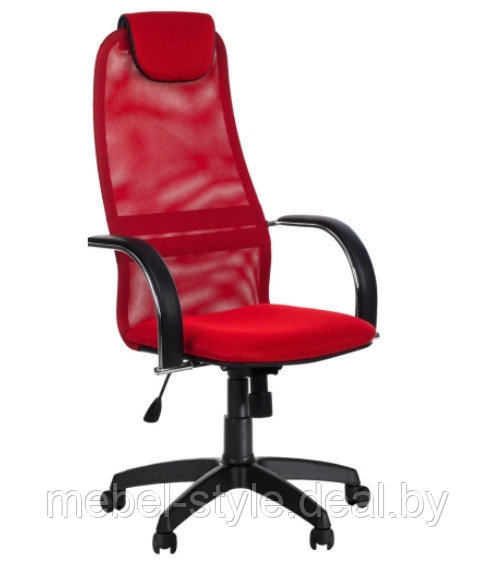 Кресла Metta BP-8 PL Black для комфортной работы в офисе и дома, стул BP-8 PL ткань сетка красная - фото 9 - id-p98343679