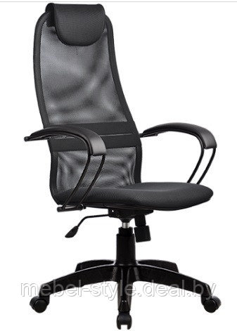Кресла Metta BP-8 PL Black для комфортной работы в офисе и дома, стул BP-8 PL ткань сетка красная - фото 6 - id-p98343679
