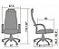 Кресло BP-8 PL Black для студента м школьника, Метта  BP-8 PL ткань сетка темно серая, фото 10