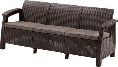 Диван Keter Corfu Love Seat Max (Корфу Лав Сит Макс), коричневый - фото 1 - id-p98367397