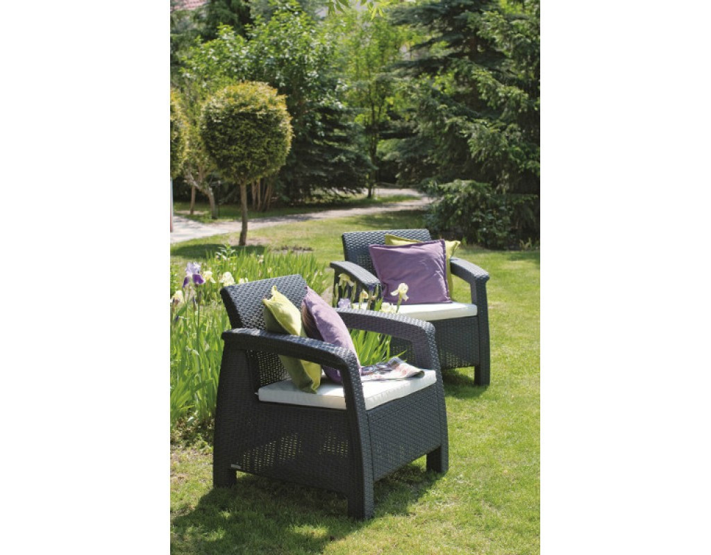 Комплект мебели Corfu Duo Set, коричневый - фото 3 - id-p98367423