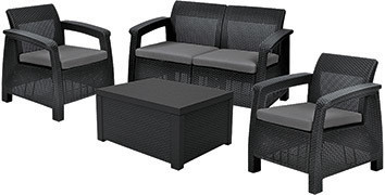 Комплект мебели Keter Box Corfu Set (Корфу Бокс Сэт), коричневый - фото 2 - id-p98367473