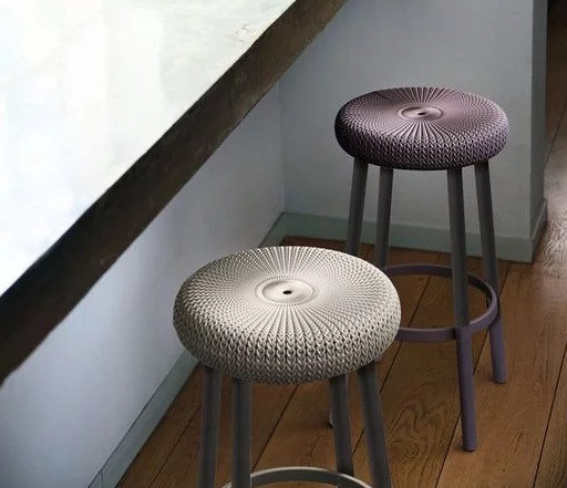 Стул барный уличный Cozy bar stool (Коузи Бар), фиолетовый - фото 2 - id-p98367535