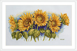 Набор для вышивания крестом "Bright Sunflowers"/"Яркие подсолнухи"