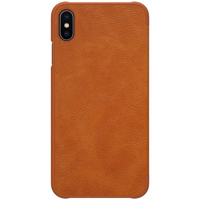 Кожаный чехол Nillkin Qin Leather Case Коричневый для Apple iPhone XS Max - фото 2 - id-p98369346