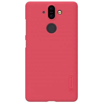 Пластиковый чехол с подставкой Nillkin Super Frosted Shield Красный для Nokia 8 Sirocco - фото 1 - id-p98369390