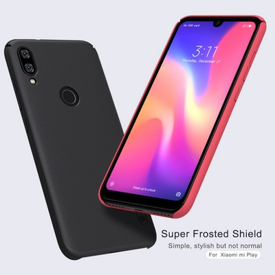 Пластиковый чехол с подставкой Nillkin Super Frosted Shield Красный для Xiaomi Mi Play - фото 3 - id-p98369414