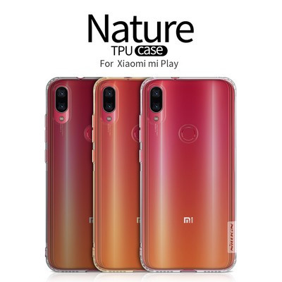 Силиконовый чехол Nillkin Nature TPU Case Серый для Xiaomi Mi Play - фото 4 - id-p98369440