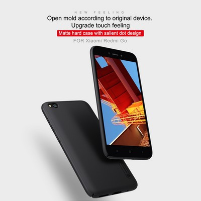 Пластиковый чехол с подставкой Nillkin Super Frosted Shield Черный для Xiaomi Redmi Go - фото 3 - id-p98369515